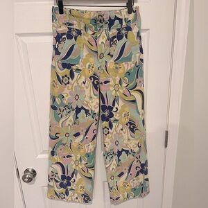 Anthropologie Maeve The Colette Cropped Wide Legged Pant